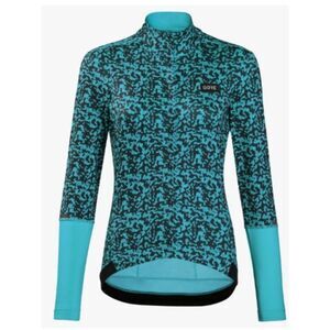 EUC GOREWEAR Progress Thermo Rain Camo Jersey Scuba Blue/Orbit Blue in XS